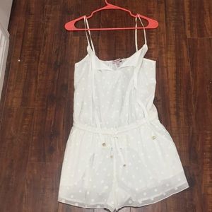 Juicy Couture white Romper with white polka dots